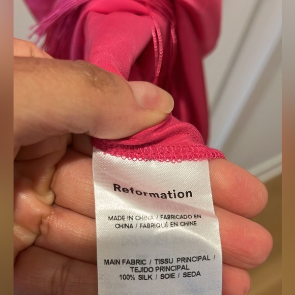 Reformation, Alisal Silk Dress, Color Flambe, small - Picture 4 of 7